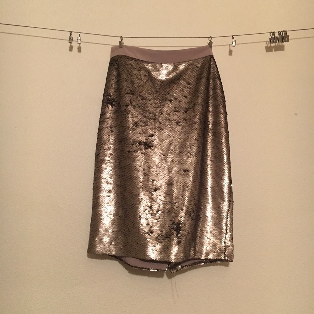 Maison Jules Sequin Pencil Skirt